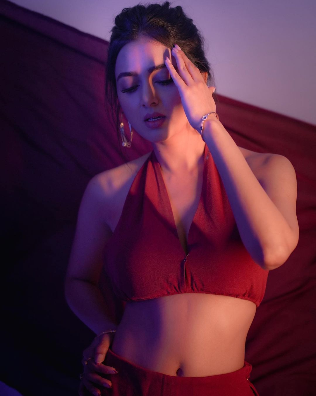 टीवी की इस नागिन ने मरून कलर की ड्रेस पहन दिखाए नखरे हजार