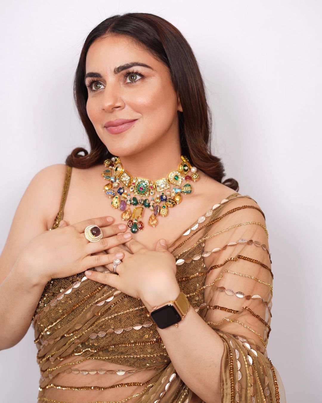 बेहद महंगी है Shraddha Arya की ये गोल्डन नेट की साड़ी, कीमत जानकर नहीं होगा यकीन, देखें फोटोज